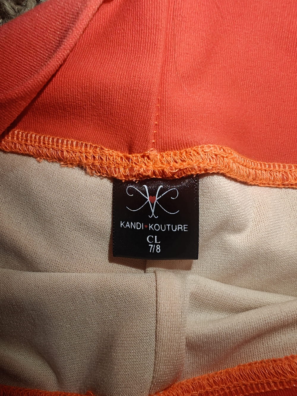 Girls' Red/Deep Coral Dance Crop Top & Shorts Set With Floral Mesh Accents - Picture 5 of 6